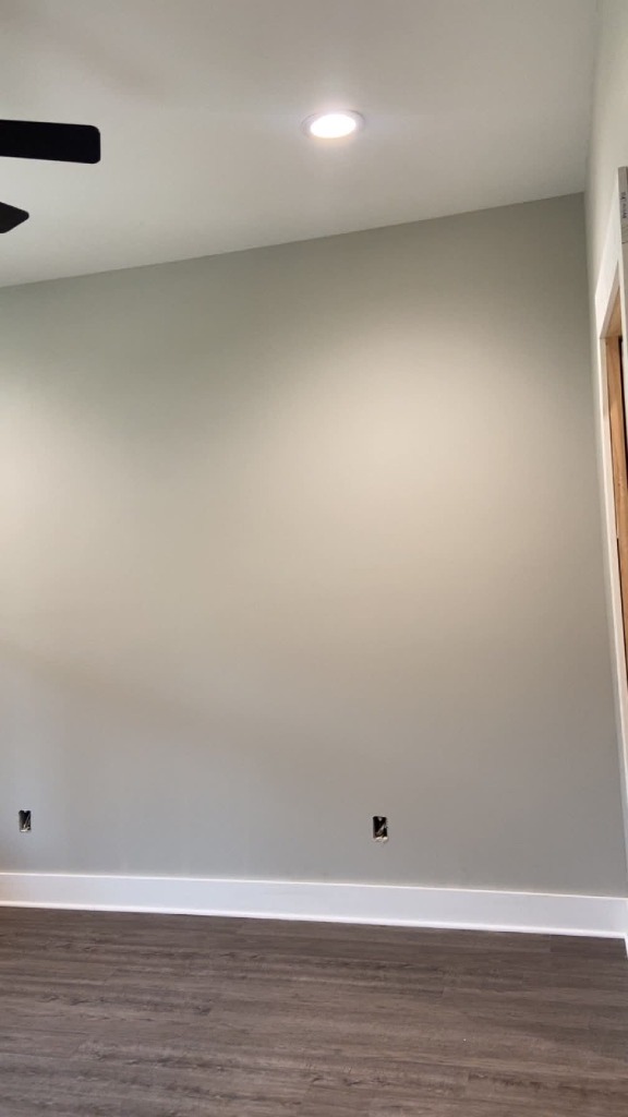 Finished smooth wall paint detail