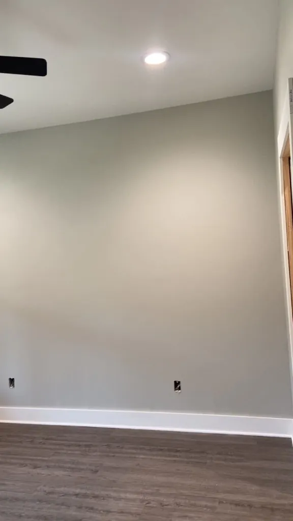 Detail of a smooth finished and painted drywall wall